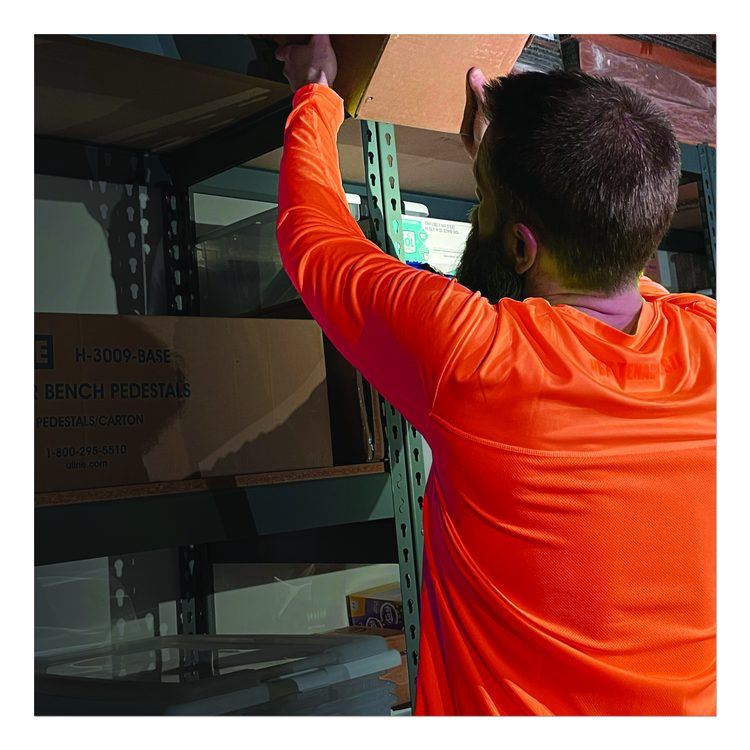 Chill-Its 6689 Cooling Long Sleeve Sun Shirt with UV Protection, 3X-Large, Orange