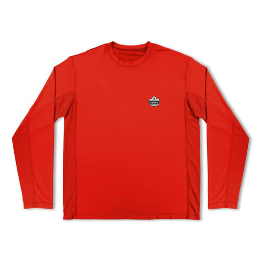 Chill-Its 6689 Cooling Long Sleeve Sun Shirt with UV Protection, 3X-Large, Orange