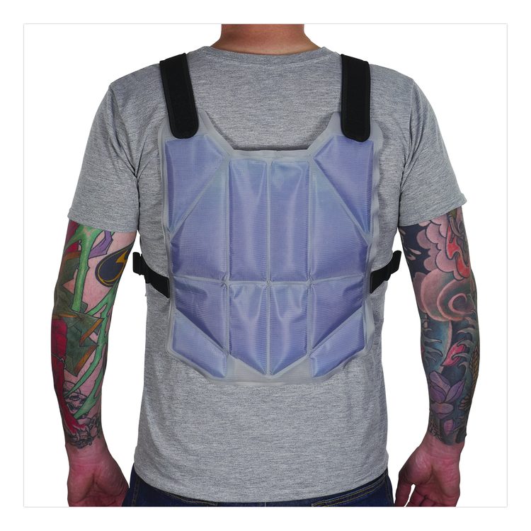 Chill-Its 6210 Phase Change Cooling Ice Vest, Nylon/Phase Change, One Size Fits Most, Blue