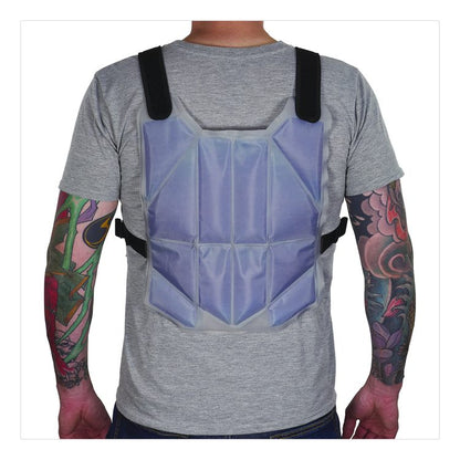 Chill-Its 6210 Phase Change Cooling Ice Vest, Nylon/Phase Change, One Size Fits Most, Blue