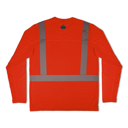Chill-Its 6688 Type R Class 2 Cooling Hi-Vis Sun Shirt with UV Protection, Small, Orange