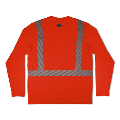 Chill-Its 6688 Type R Class 2 Cooling Hi-Vis Sun Shirt with UV Protection, Medium, Orange