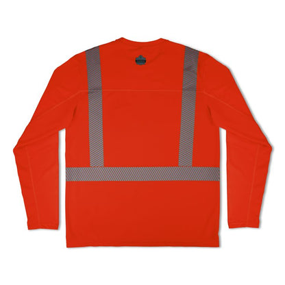 Chill-Its 6688 Type R Class 2 Cooling Hi-Vis Sun Shirt with UV Protection, X-Large, Orange