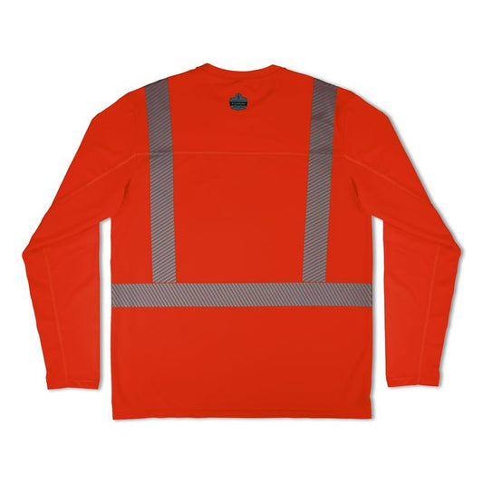 Chill-Its 6688 Type R Class 2 Cooling Hi-Vis Sun Shirt with UV Protection, X-Large, Orange