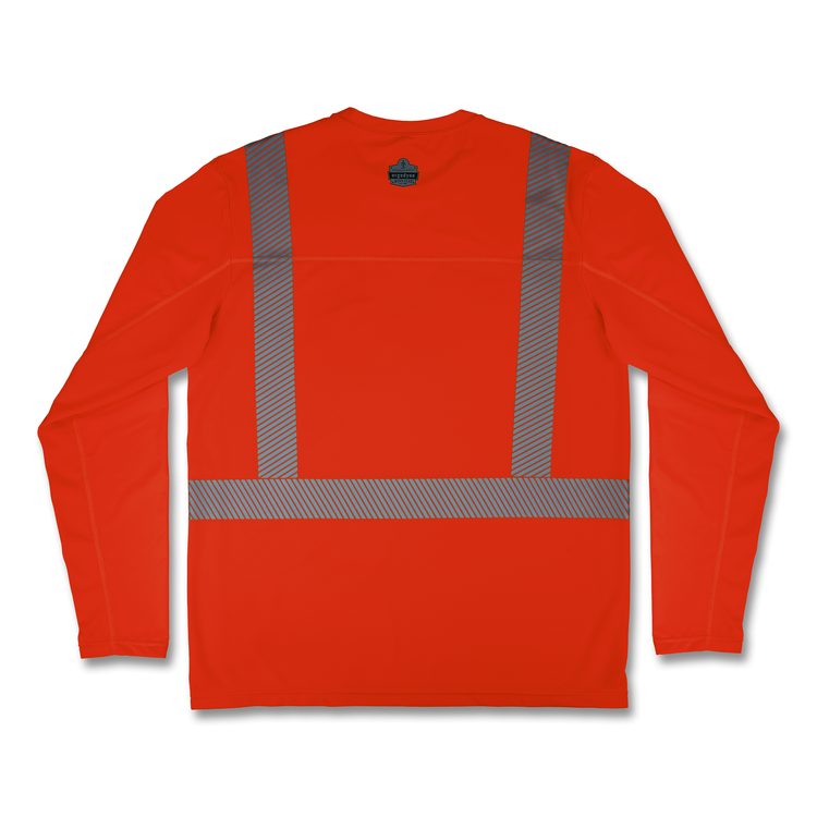 Chill-Its 6688 Type R Class 2 Cooling Hi-Vis Sun Shirt with UV Protection, 2X-Large, Orange