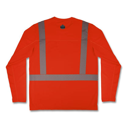 Chill-Its 6688 Type R Class 2 Cooling Hi-Vis Sun Shirt with UV Protection, 2X-Large, Orange