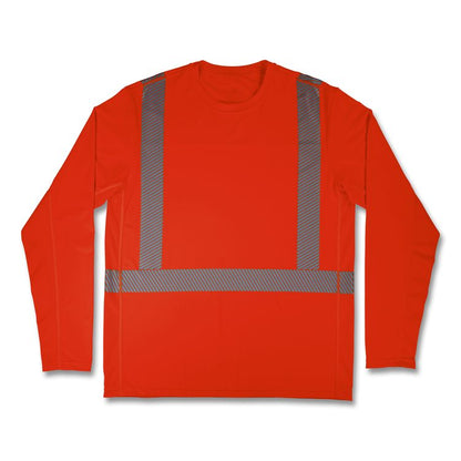 Chill-Its 6688 Type R Class 2 Cooling Hi-Vis Sun Shirt with UV Protection, 2X-Large, Orange