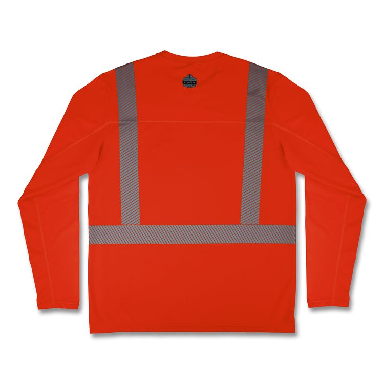 Chill-Its 6688 Type R Class 2 Cooling Hi-Vis Sun Shirt with UV Protection, 3X-Large, Orange