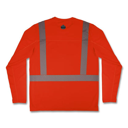 Chill-Its 6688 Type R Class 2 Cooling Hi-Vis Sun Shirt with UV Protection, 3X-Large, Orange