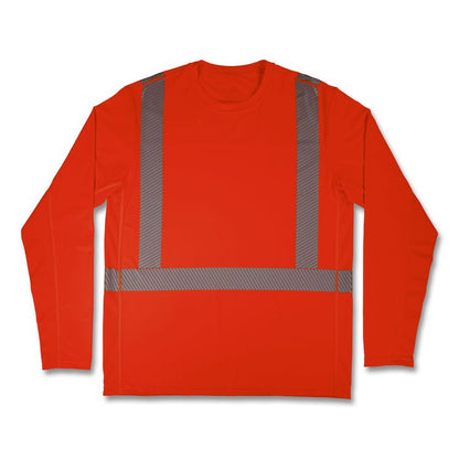 Chill-Its 6688 Type R Class 2 Cooling Hi-Vis Sun Shirt with UV Protection, 3X-Large, Orange