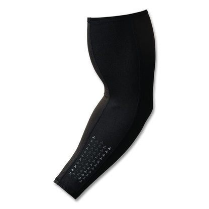 Chill-Its 6691 Cooling Arm Sleeves with Box-Handling Grip, Polyester/Spandex, Medium, Black, Pair