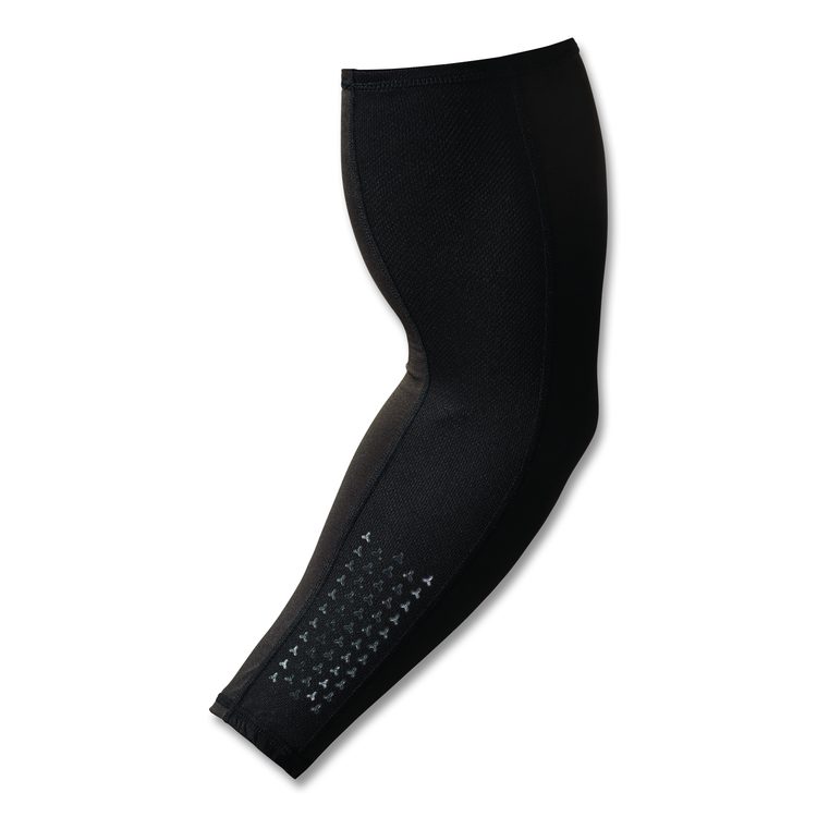 Chill-Its 6691 Cooling Arm Sleeves with Box-Handling Grip, Polyester/Spandex, X-Large, Black, Pair