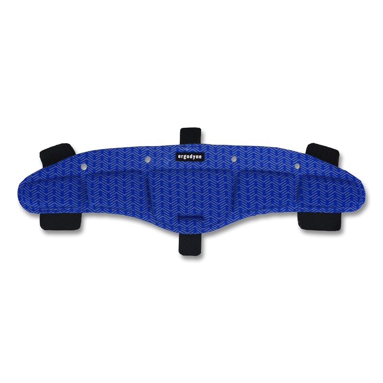 Chill-Its 6611 Hard Hat Cooling Sweatband Pad, 15 x 4, Blue, 3/Pack