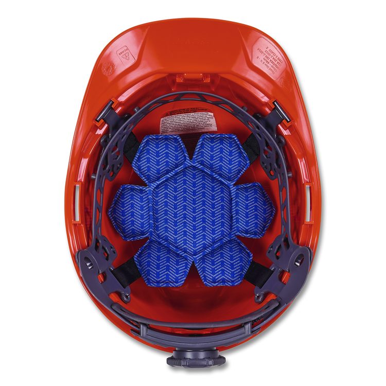 Chill-Its 6612 Hard Hat Cooling Top Pad, 6" dia, Blue, 3/Pack