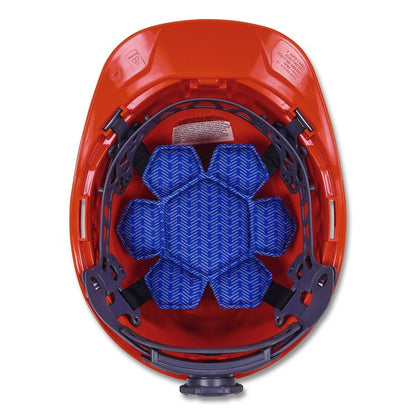 Chill-Its 6612 Hard Hat Cooling Top Pad, 6" dia, Blue, 3/Pack