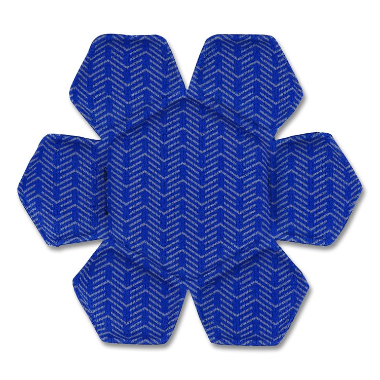 Chill-Its 6612 Hard Hat Cooling Top Pad, 6" dia, Blue, 3/Pack