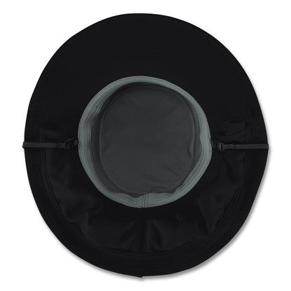 Chill-Its 8934 Ranger Hat with Neck Shade, Microfiber/Polyester, Small/Medium, Black
