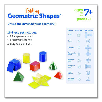 Folding Geometric Shapes, Grades 2 to 6, 16 Pieces