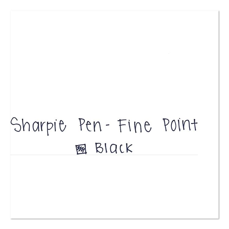 Water-Resistant Ink Porous Point Pen, Stick, Fine 0.4 mm, Black Ink, Black Barrel, 2/Pack