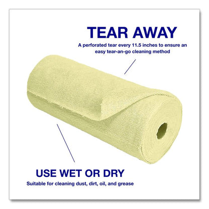 Microfiber Towel Roll, 11.5 x 11.5, Taupe, 50 Towels/Roll