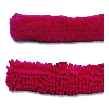 Window Cleaner Set, with Cleaning Heads, 11", 49" Plastic Handle, Raspberry