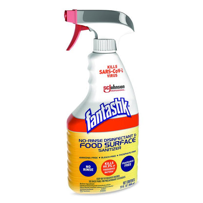 No Rinse Disinfectant and Food Surface Sanitizer, Unscented, 32 oz Trigger Spray Bottle, 8/Carton
