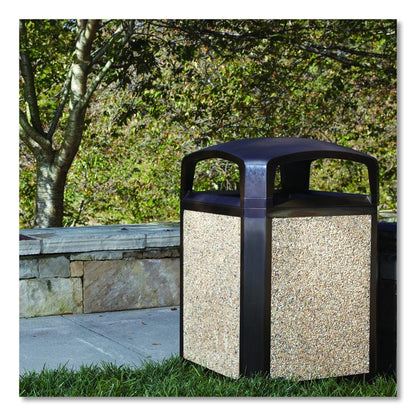 Landmark Series Aggregate Panels for 35 gal Classic Containers, 15.7" x 0.38" x 27.9", River Rock, 4/Carton