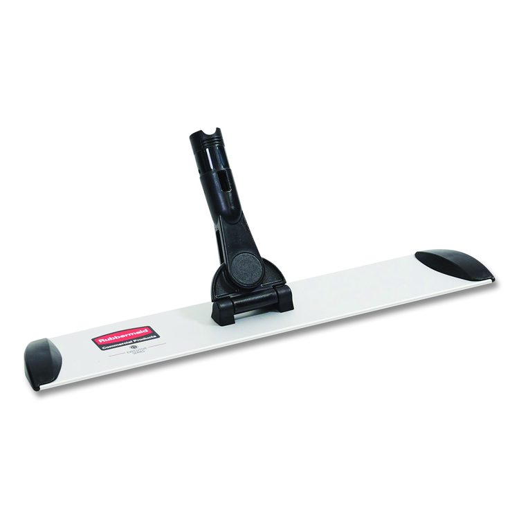 Executive Microfiber Single-Sided Flat Mop Frame, 3.5 x 17, Aluminum, Black/Silver