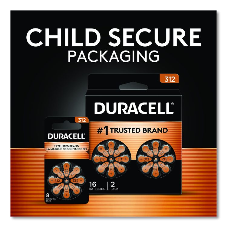 Hearing Aid Battery, #312, 16/Pack