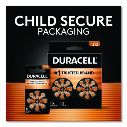 Hearing Aid Battery, #312, 16/Pack