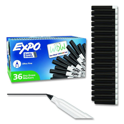 Low-Odor Dry Erase Marker Office Value Pack, Extra-Fine Bullet Tip, Black, 36/Pack