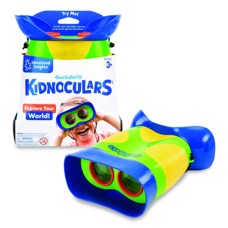GeoSafari Jr. Kidnoculars, Ages 5 and Up, 8.6" x 7" x 8.9", Blue/Green/Yellow