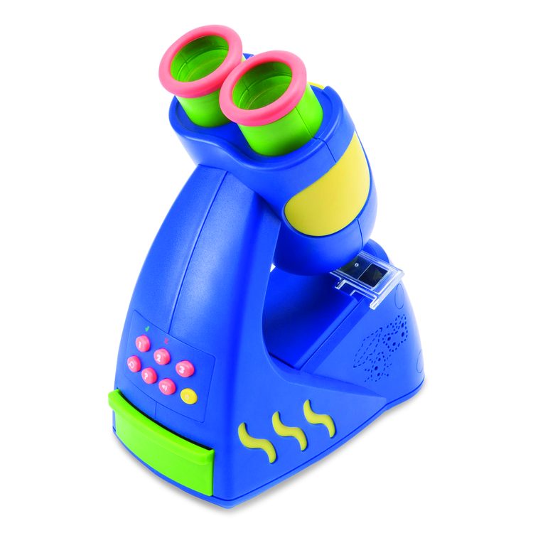 GeoSafari Jr. Talking Microscope, Ages 3 to 5, 5x Magnification, Blue