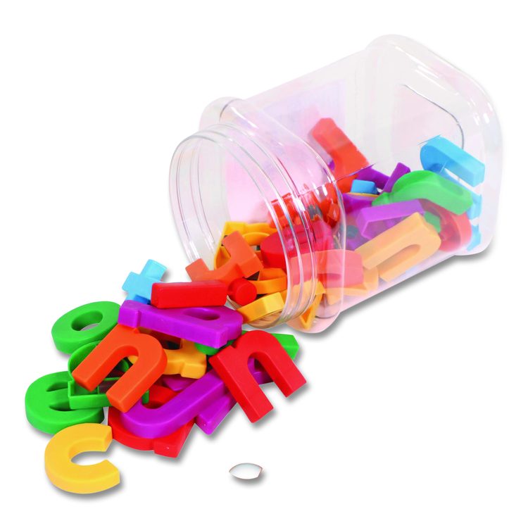 Jumbo Lowercase Magnetic Letters, 1.5" Tall, Assorted Color Characters, 40 Pieces