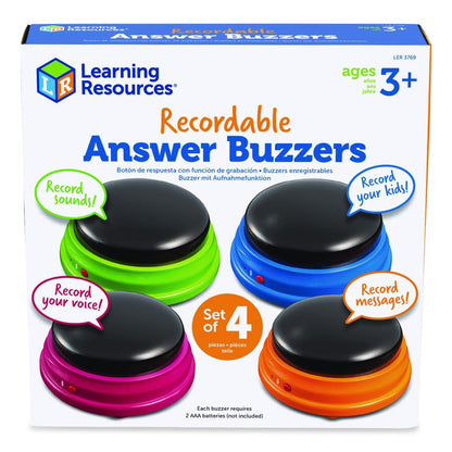 Recordable Answer Buzzers, Ages 3 and Up, 4 Buzzers