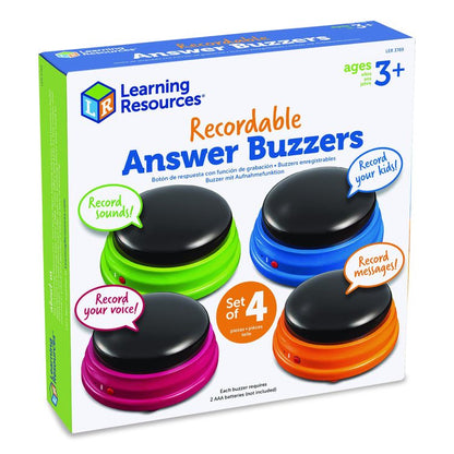 Recordable Answer Buzzers, Ages 3 and Up, 4 Buzzers