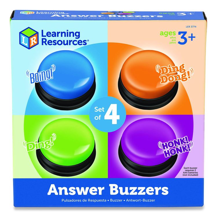 Answer Buzzers, Ages 3 and Up, 4 Buzzers
