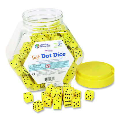 Soft Foam Dot Dice, Grades Pre-K to 1, 200 Pieces