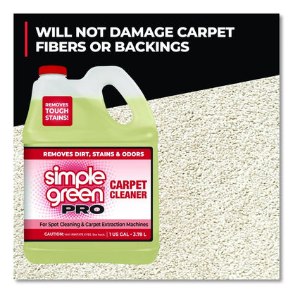 Pro Carpet Cleaner, Unscented, 1 gal Bottle, 4/Carton