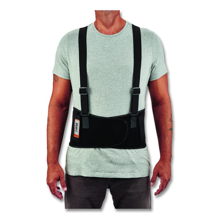 ProFlex 1650 Economy Elastic Back Support Brace, Medium, 30" to 34" Waist, Black