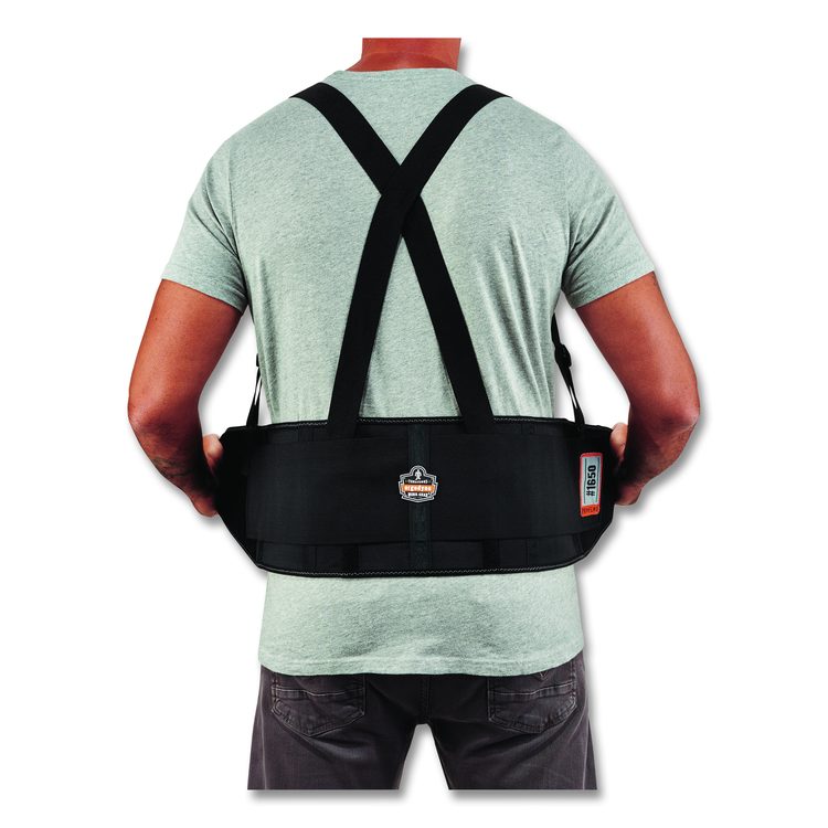 ProFlex 1650 Economy Elastic Back Support Brace, Medium, 30" to 34" Waist, Black
