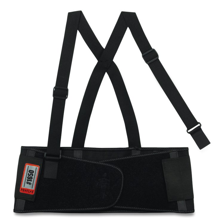 ProFlex 1650 Economy Elastic Back Support Brace, Large, 34" to 38" Waist, Black