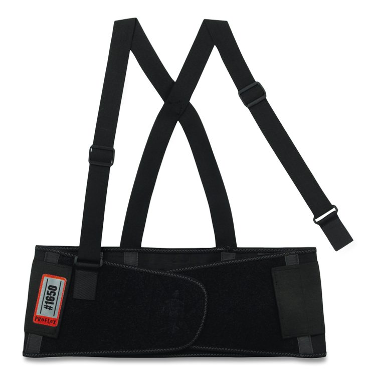 ProFlex 1650 Economy Elastic Back Support Brace, X-Large, 38" to 42" Waist, Black