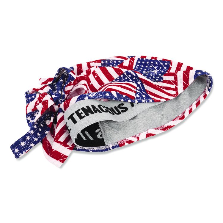 Chill-Its 6615 High-Performance Bandana Doo Rag with Terry Cloth Sweatband, One Size Fits Most, Stars and Stripes