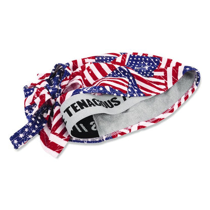 Chill-Its 6615 High-Performance Bandana Doo Rag with Terry Cloth Sweatband, One Size Fits Most, Stars and Stripes