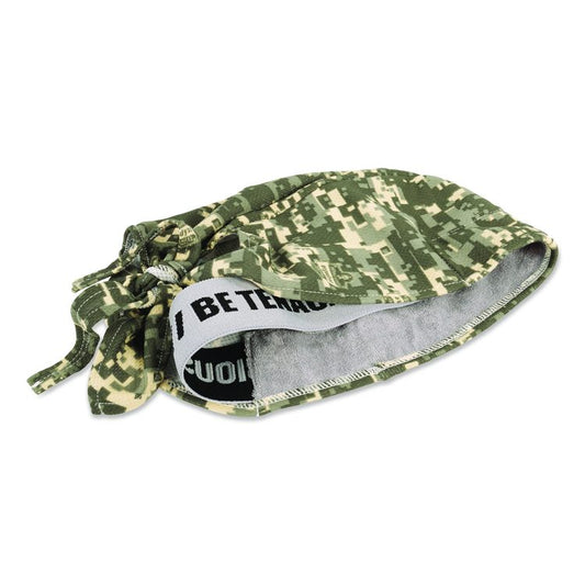 Chill-Its 6615 High-Performance Bandana Doo Rag with Terry Cloth Sweatband, One Size Fits Most, Camo