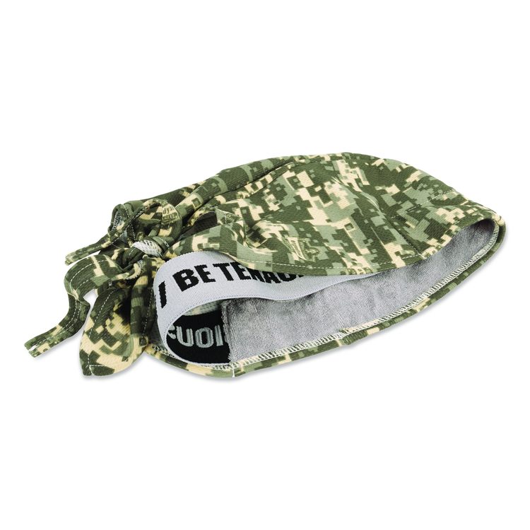 Chill-Its 6615 High-Performance Bandana Doo Rag with Terry Cloth Sweatband, One Size Fits Most, Camo