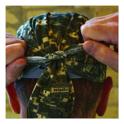 Chill-Its 6615 High-Performance Bandana Doo Rag with Terry Cloth Sweatband, One Size Fits Most, Camo