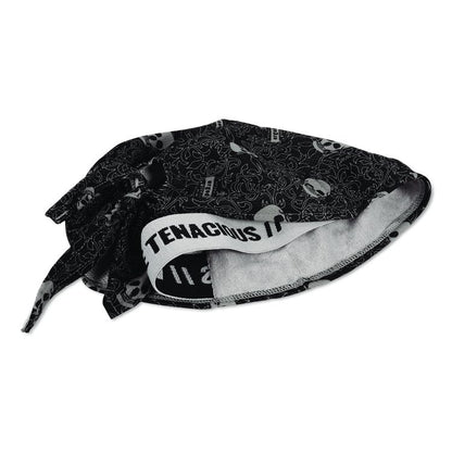 Chill-Its 6615 High-Performance Bandana Doo Rag with Terry Cloth Sweatband, One Size Fits Most, Skulls