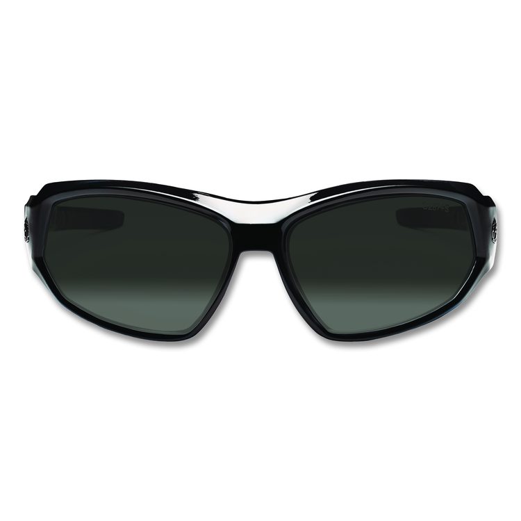 Skullerz Loki Safety Glasses/Goggles, Black Full Frame, Smoke Dual Lens